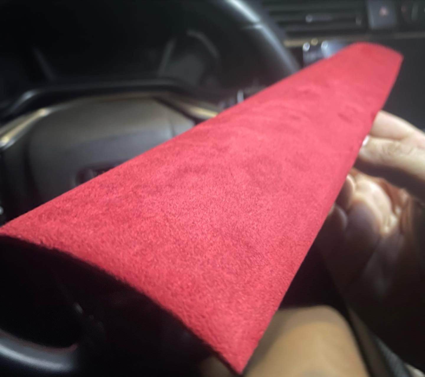 3 pc Red Alcantara trim set