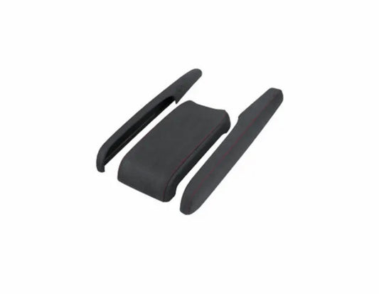 Black suede arm rest set