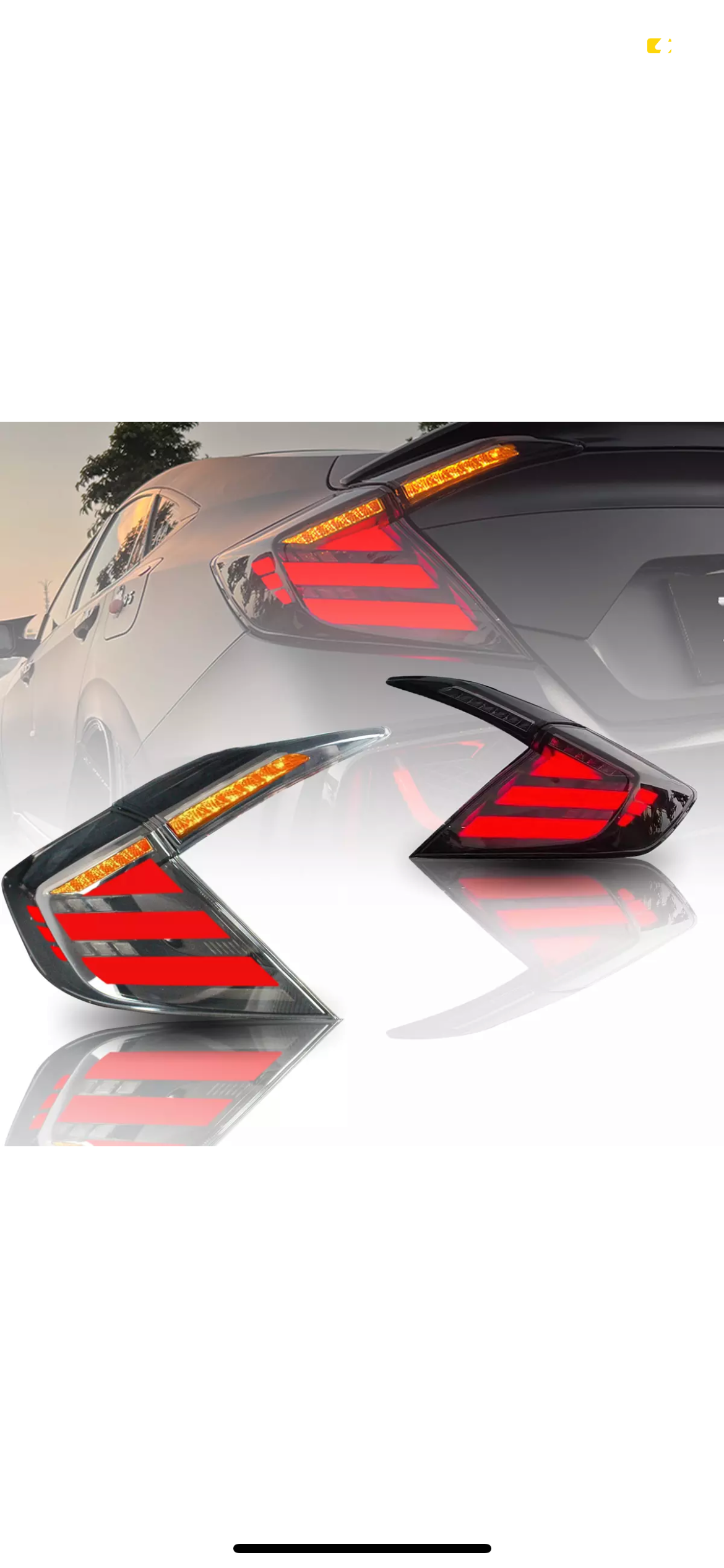 Smoked civic sedan tails 2016-2021 LED Sequential