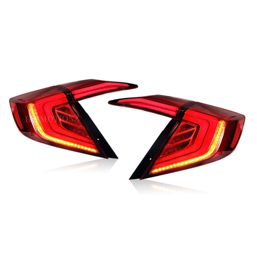 Red LED Tail Lights Civic 2016-2021