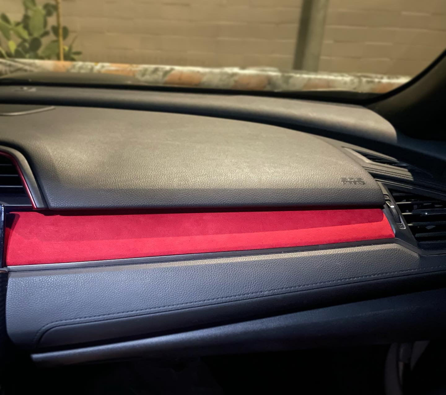 3 pc Red Alcantara trim set