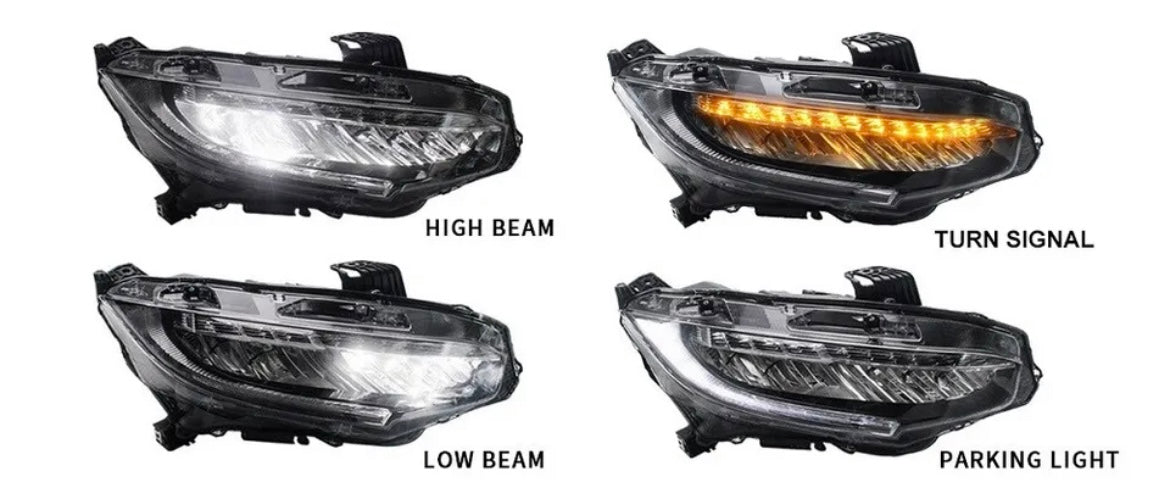 Oem style 2016-2021 Honda Civic LED Headlights