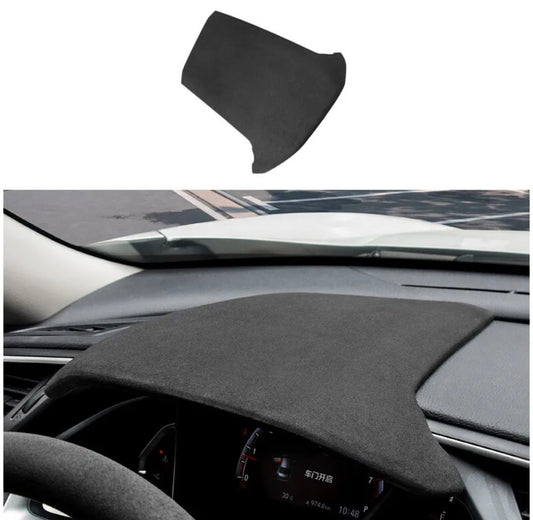 Black suede dashboard cover