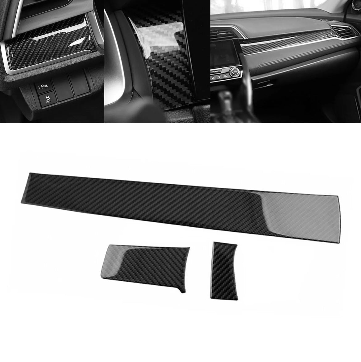 Real carbon fiber trim pieces